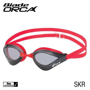 VIEW - Schwimmbrille Blade ORCA Mirrored V-230AMR | Rauch/Rot/Dunkel Silber (SKRDSL)